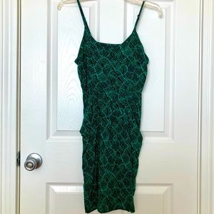 Mossimo green and black patterned dress